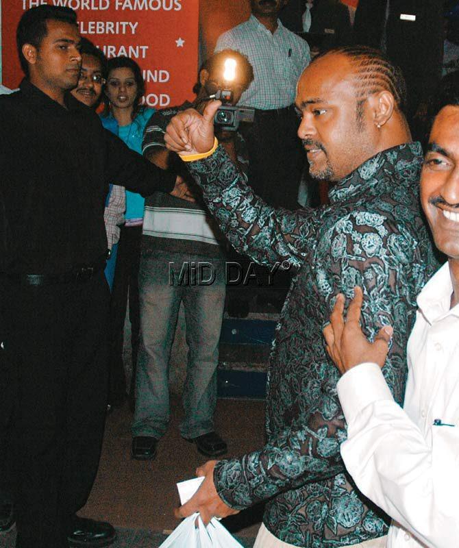 In picture: Vinod Kambli at Sachin Tendulkar's restaurant for a party to celebrate the latter's 35th Test century
