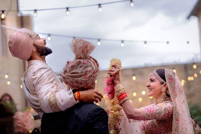 Virat Kohli shared this candid photo with Anushka Sharma and said, 'Today we have promised each other to be bound in love forever. We are truly blessed to share the news with you.This beautiful day will be made more special with the love and support of our family of fans & well-wishers. Thank you for being such an important part of our journey.' (Picture/ Virat Kohli Instagram)