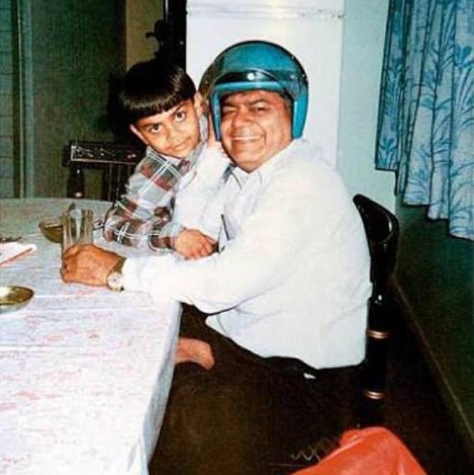 Virat Kohli often credits his father for helping him in pursuing cricket as a career. He terms him his 'biggest support' and says he sometimes misses his 'presence.' Virat in a throwback photo with his father, the late Prem Kohli