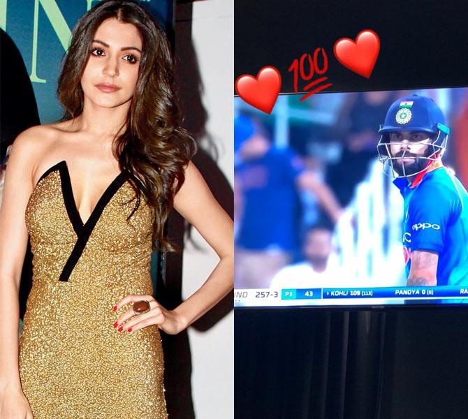 February 2018: Virat Kohli had scored a hundred during the first ODI against South Africa at Durban. Following that, Anushka Sharma took to Instagram and posted a series of pictures of her hubby Virat Kohli giving out hearts, hearts and loads of hearts and it was so adorable