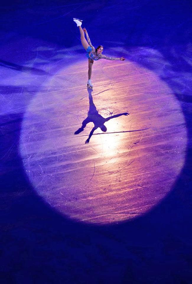 Italy's Carolina Kostner performs at the Figure Skating Exhibition Gala (AFP)