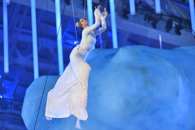 A performer takes part in the Closing Ceremony (AFP)