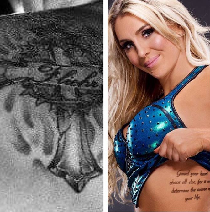 Charlotte Flair shares a photo of one of her tattoos on Instagram