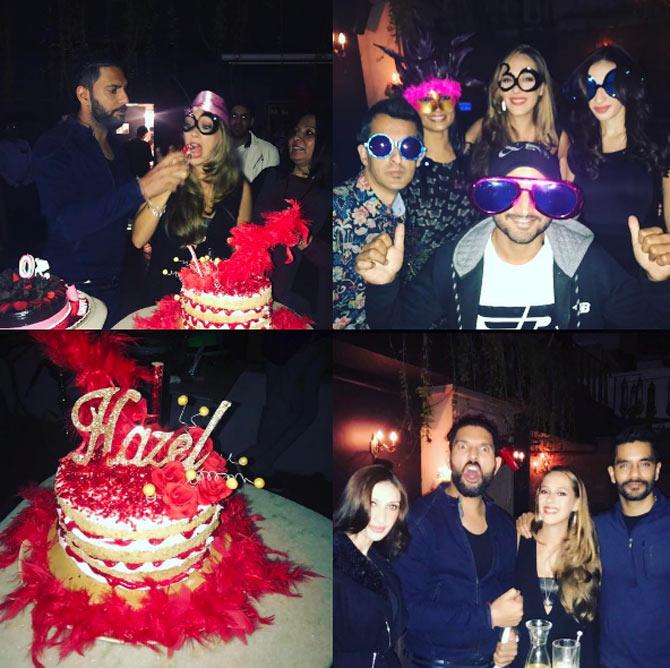 Yuvraj Singh posted this picture from Hazel Keech's birthday party a few years ago