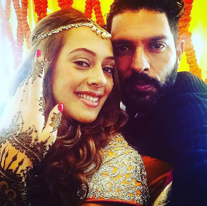 Hazel Keech and Yuvraj Singh looking ecstatic on their D-Day: ,What a great start to a new life. my prince
