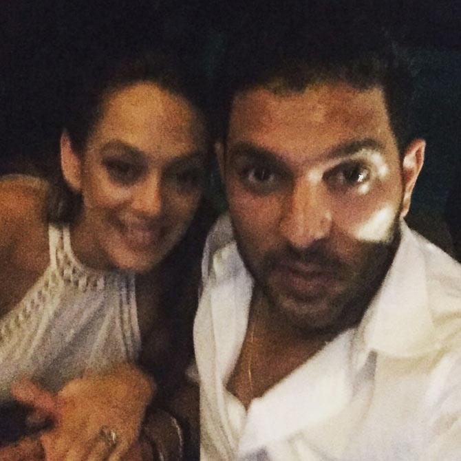 Hazel Keech had posted this photo amid rumours of her marriage to Yuvraj Singh in 2015: Yes, its true, im getting married to @groovi12 Im so thankful to have found such an amazing person #shazam