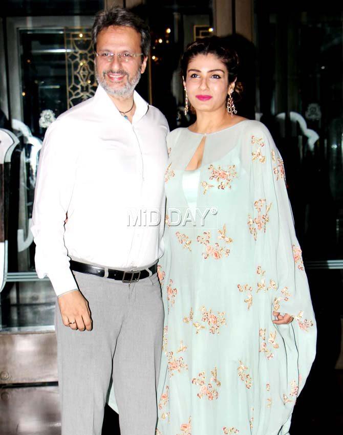 Raveena Tandon Thadani with husband Anil Thadani