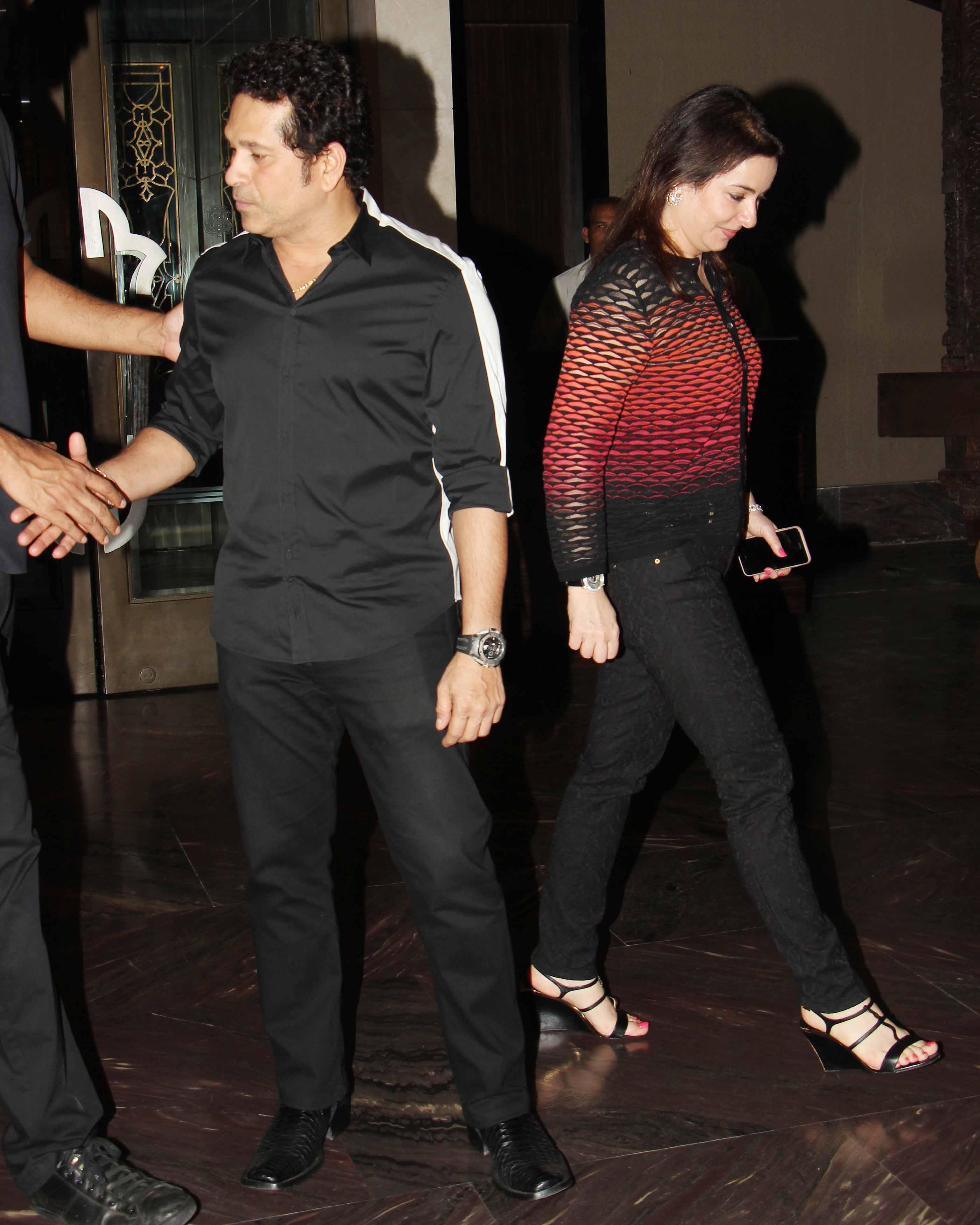 Sachin Tendulkar and wife Anjali Tendulkar